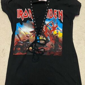 Black Iron Maiden Corset T-Shirt